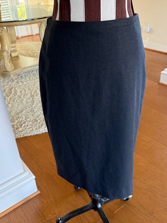 Vtg Fall 02 Banana Republic Skirt Womens Size 4 Gray Stretch Wool Blend Career - Picture 1 of 9